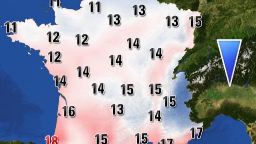 Les températures de ce vendredi 24 novembre l'après-midi