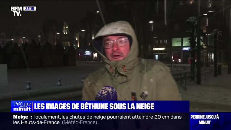  C'est génial: Des habitants de Béthune (Pas-de-Calais) ravis par les chutes de neige