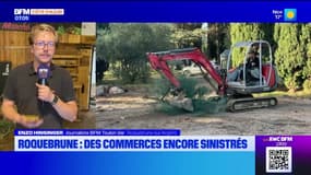 Var: des commerces encore sinistrés à Roquebrune-sur-Argens