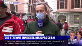 Les professionnels de la montagne manifestent à Chambéry et demandent l'ouverture des remontées mécaniques 