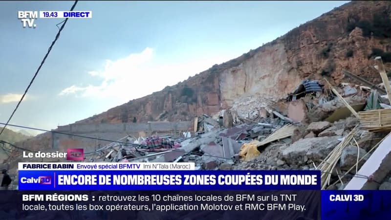 Séisme au Maroc: le village d'Imi N'Tala détruit par l'effondrement d'une falaise