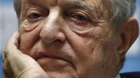 George Soros, qui contestait sa condamnation par la justice française pour un délit d'initié commis lors d'un raid boursier manqué sur la Société générale en 1988, a été débouté jeudi par la Cour européenne des droits de l'homme. /Photo prise le 24 septem