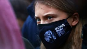 La militante écologiste Greta Thunberg participe à une manifestation à Glasgow en marge de la COP26 le 1er novembre 2021