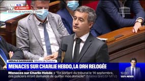 Menaces sur Charlie Hebdo: Gerald Darmanin souhaite "poursuivre tous ceux qui font l'apologie du terrorisme, ceux qui justifient l'injustifiable et ceux qui conditionnent leur soutien à des actes de menaces de mort"