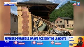 Eure: un bâtiment public fortement endommagé à La Ferrière-sur-Risle après un accident de voiture