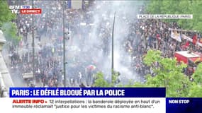 Manifestation à Paris: 12 personnes ont été interpellées à la suite du déploiement d'une banderole identitaire