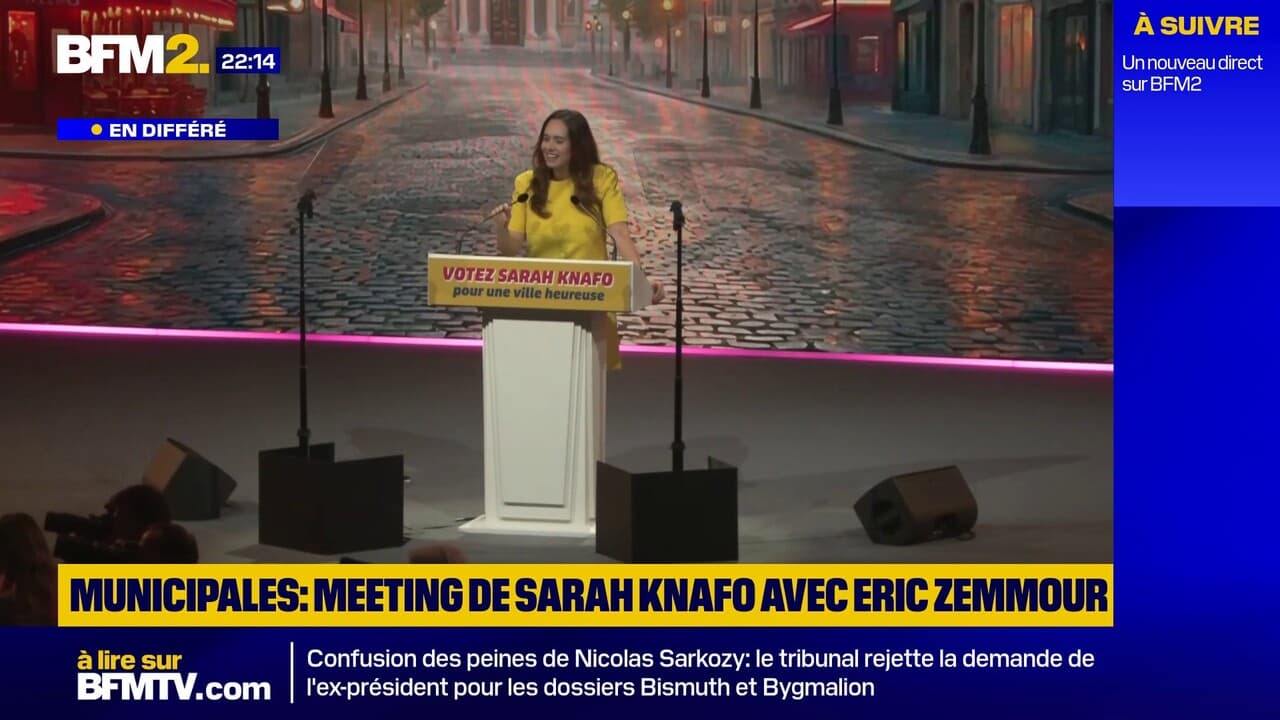Municipales: le meeting de la candidate Sarah Knafo perturbé Kép