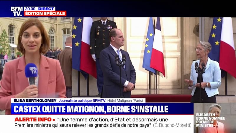 Passation de pouvoir: Élisabeth Borne s'installe à Matignon