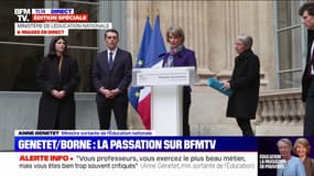 Passation avec Élisabeth Borne: "Notre école est malade", assure Anne Genetet