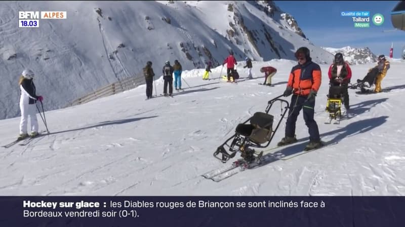 Hautes-Alpes: une formation de handiski au Monêtier-les-Bains