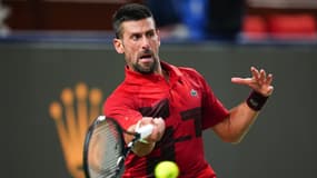 Le tennisman Novak Djokovic pendant un match à Shanghai, le 13 octobre 2024 