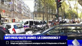 Paris: après de sporadiques incidents en fin de matinée, la manifestation anti-pass partie de la place Wagram se déroule sans heurts