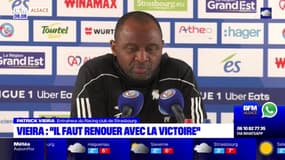 Ligue 1: "il faut renouer avec la victoire", selon Vieira
