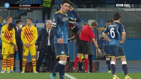 Ousmane Dembélé se prépare avant d'entrer en jeu