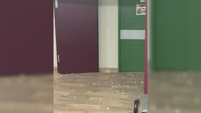 Le centre de rééducation des Carmes à Aiglun (Alpes-de-Haute-Provence) en partie inondé après un orage de grêle le 17 septembre 2024.
