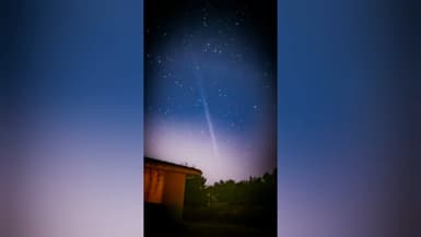 Une traînée blanche et lumineuse aperçue dans le ciel de Gironde en France dans la nuit du lundi 25 au mardi 26 août 2025.