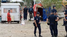 Un camp rom à Marseille, le 30 août 2012