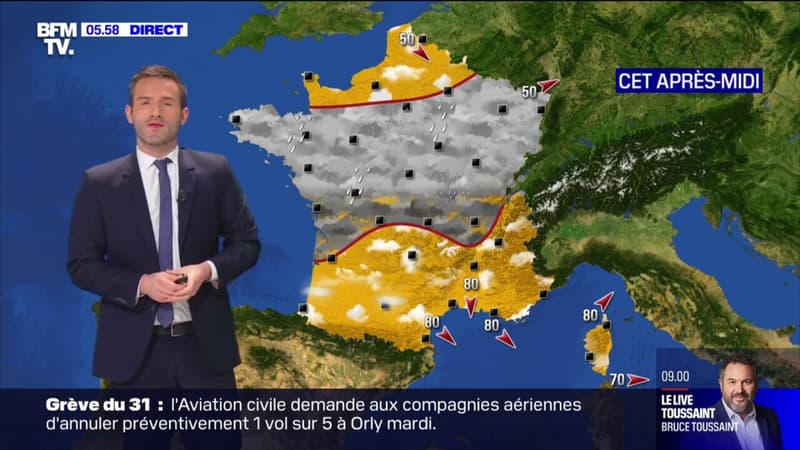 Le ciel sera gris sur le nord du pays ce lundi