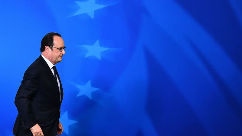 François Hollande à Bruxelles, le samedi 29 avril 2017.