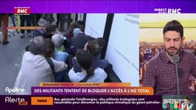 A Paris, des militants tentent de bloquer l'Assemblée générale de TotalEnergies