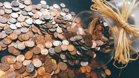 Un bocal de pièces de petite monnaie (photo d'illustration).