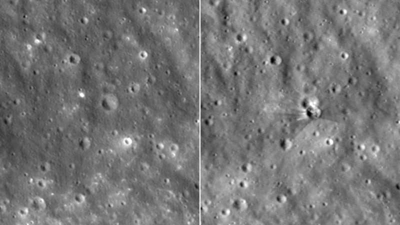 AVANT/APRÈS. Les images du cratère formé par l'étage supérieur de la fusée SpaceX qui s'est écrasé sur la Lune
