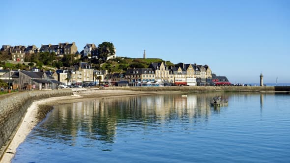 Le front de mer de Cancale, en Ille-et-Vilaine, le 19 janvier 2024. 