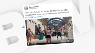 Action des Femen au musée d'Orsay ce dimanche 13 septembre