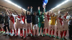 La joie des joueurs de l'AS Monaco