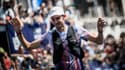 Kilian Jornet vainqueur de l'ultra trail Mont-Blanc, le 27  aout 2022
