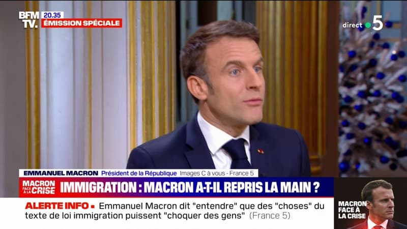 Loi immigration: Emmanuel Macron défend l'idée d'un 