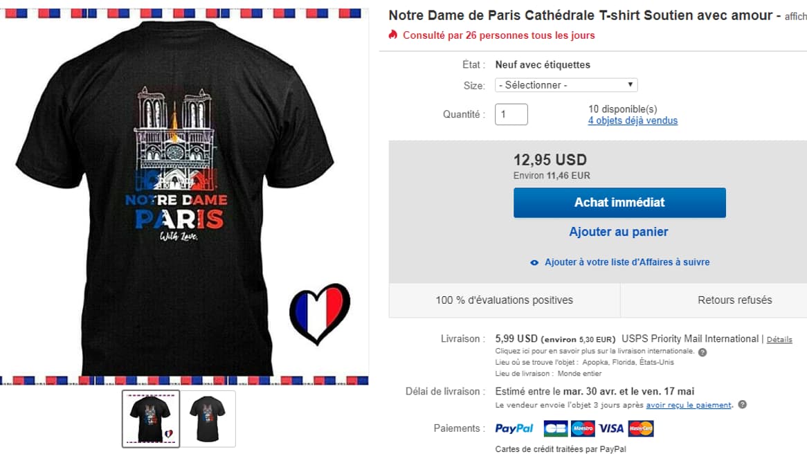 Tee-shirt Notre-Dame Tee-shirt Notre-Dame