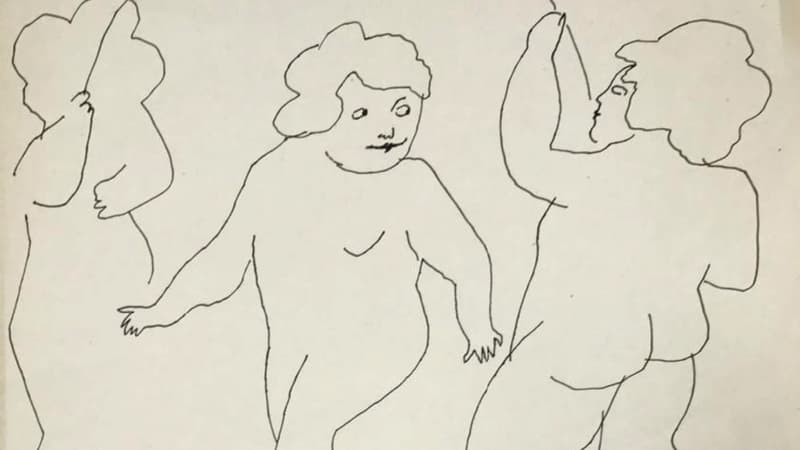 "Fairies", un dessin d'Andy Warhol daté de 1954. 