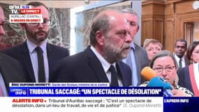 Tribunal saccagé à Aurillac: "C'est un spectacle de désolation" souligne Éric Dupond-Moretti