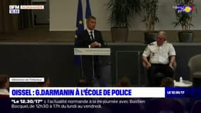 Oissel: Gérald Darmanin en visite à l'école de police 