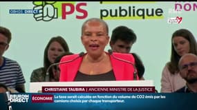 Christiane Taubira lors d'un meeting pour les européennes à Rouen