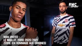 Man United : Le maillot third 2020/2021 zébré (en hommage aux origines)