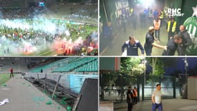 Saint-Etienne en Ligue 2 : Les images des incidents à la sortie de Geoffroy-Guichard