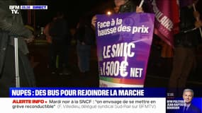 Une centaine de bus ont été mis en place pour acheminer les participants de la marche contre la vie chère