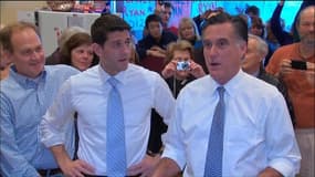 Mitt Romney à son QG de campagne à Cleveland