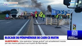 Retraite: le périphérique de Caen bloqué par des manifestants