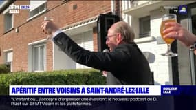 Saint-André-lez-Lille: un apéro entre voisins... chacun dans son jardin