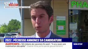 Gabriel Attal sur la candidature de Valérie Pécresse: "Ce que je souhaiterais, c'est que quand bien même certains s'intéressent à l'élection présidentielle, qu'ils participent au débat autour de la crise sanitaire"