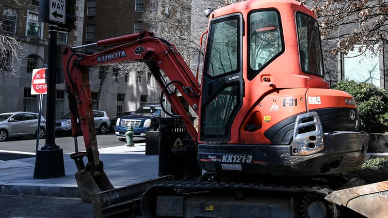Une mini-pelle de chantier aux Etats-Unis à Washington, photo d'illustration.