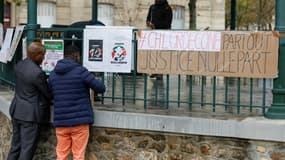 Manifestation en soutien aux victimes du chlordécone aux Antilles, le 28 octobre 2023, à Paris