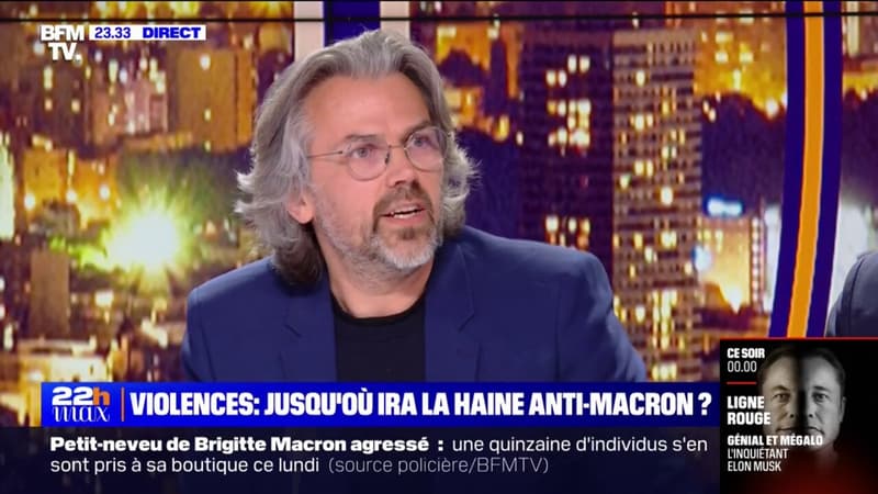 Aymeric Caron (LFI): "Ce n'est pas parce qu'un mannequin a été brûlé dans une manifestation que ça appelle à vraiment s'en prendre à [Emmanuel Macron] physiquement"