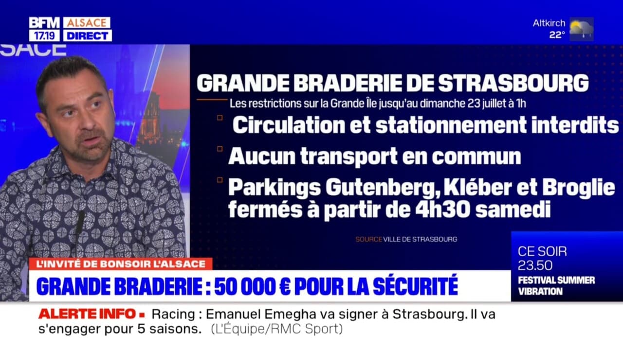 Braderie de Strasbourg des coûts liés à la sécurité