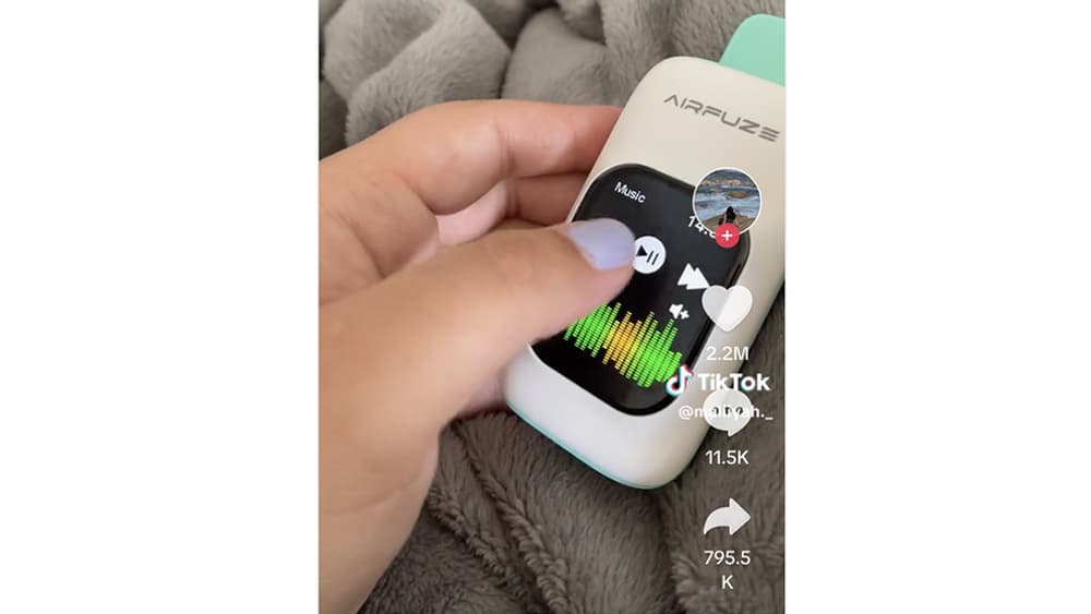 Extrait d'une vidéo Tiktok mentionnant les Smart Vapes