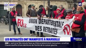 Marseille: les retraités ont manifesté pour demander une revalorisation de leurs pensions