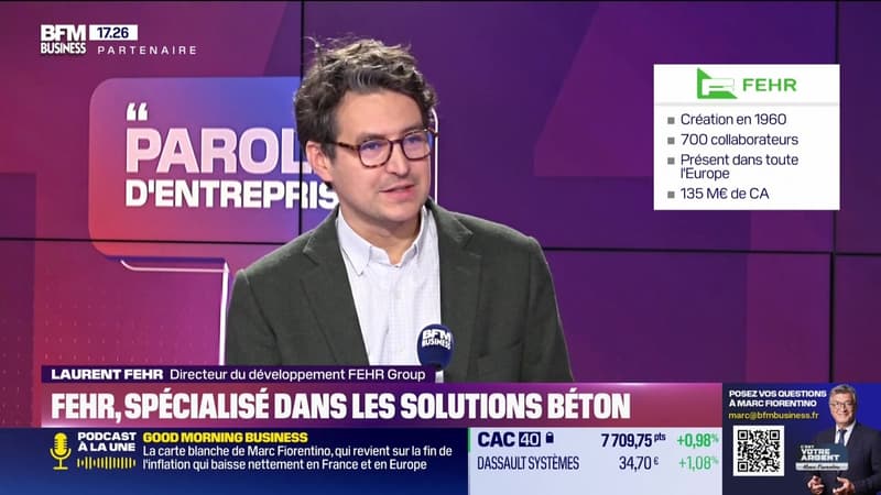 Laurent Fehr (FEHR Group ) : FEHR, spécialisé dans les solutions béton -18/01